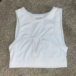LA Hearts Intimates by Pacsun White/Light Blue XS Tank Top